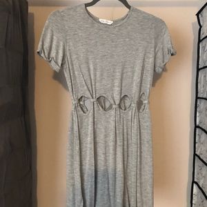 T-shirt Dress with Cutouts